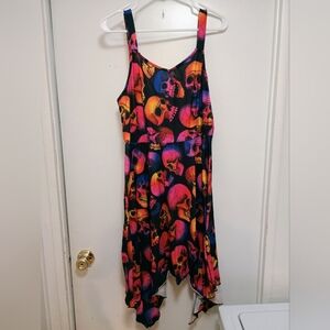 Colorful Skull Print Dress